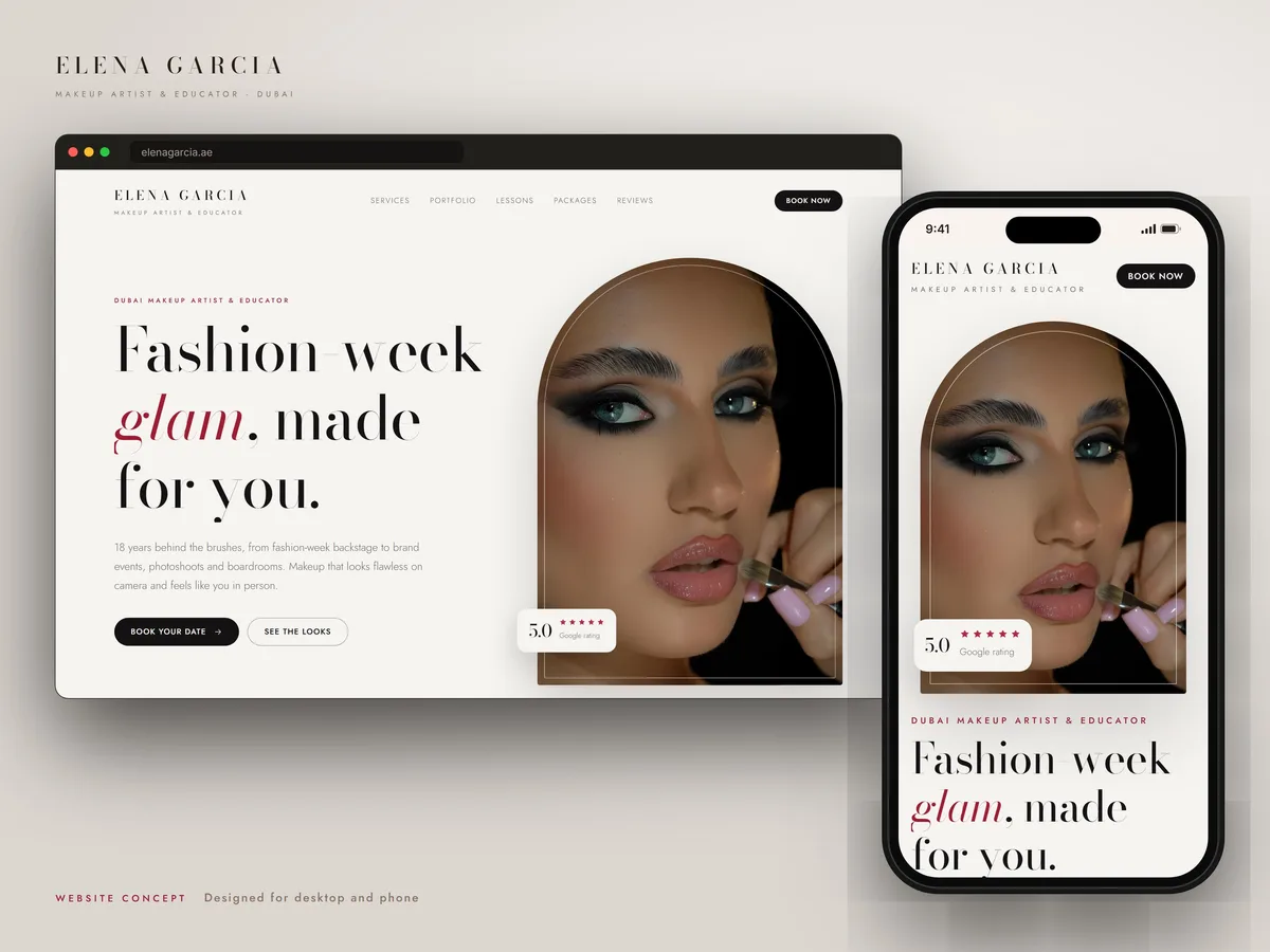 Elena Garcia website concept